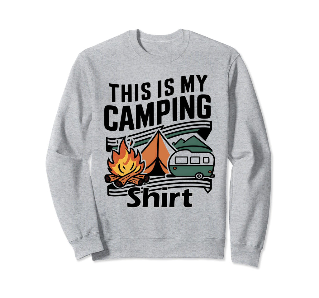 Funny Camper Hiking Tent Rv Nature Sweatshirt - Minimalist Print Unisex - T-Shirt, Sweatshirt, Hoodie