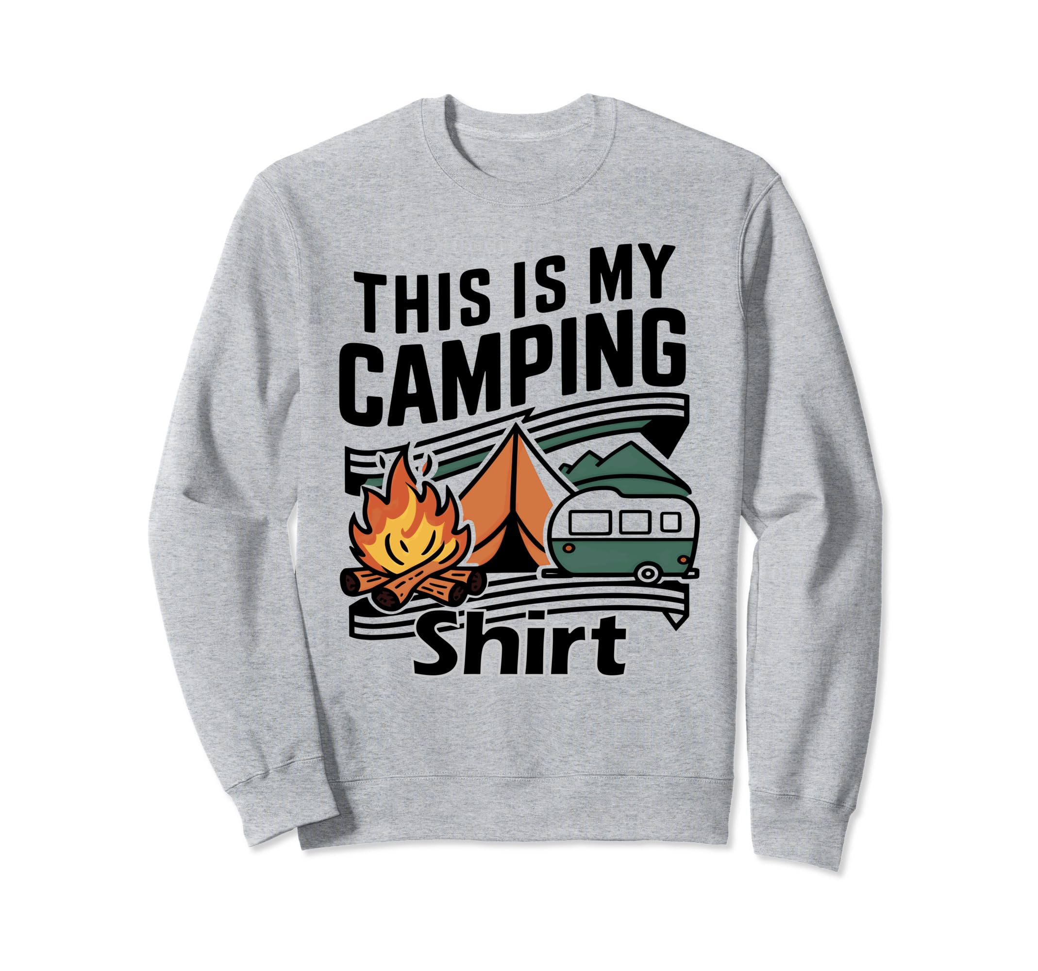 Funny Camper Hiking Tent Rv Nature Sweatshirt - Minimalist Print Unisex - T-Shirt, Sweatshirt, Hoodie