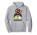 Messy Bun Mimi Life Softball Baseball Hoodie - Minimalist Print for Adults - T-Shirt, Sweatshirt, Hoodie