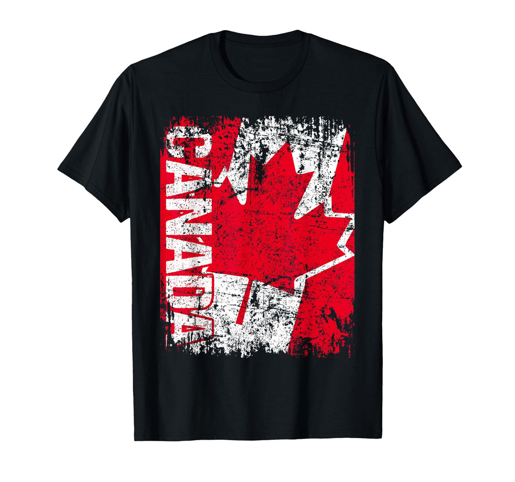 Canada Flag Distressed Canada T-Shirt - Unique Graphic Men Women - T-Shirt, Sweatshirt, Hoodie