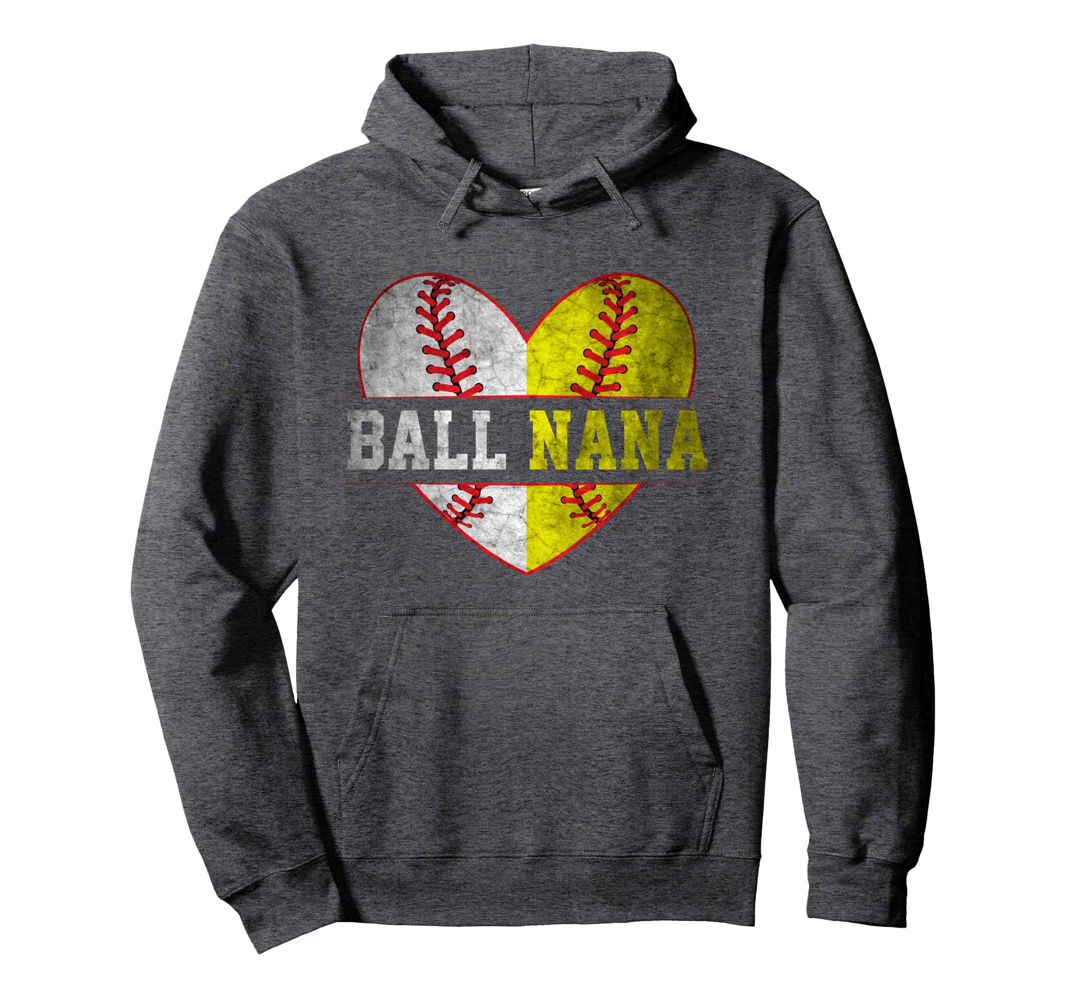 Ball Nana Softball Baseball Hoodie - Casual Everyday Wear for Adults - T-Shirt, Sweatshirt, Hoodie