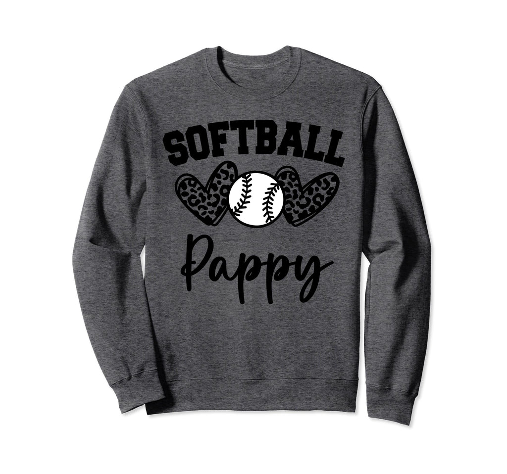 Personalized Baseball Heart Pappy Sweatshirt - Custom Art Print for Adults - T-Shirt, Sweatshirt, Hoodie