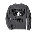 Personalized Baseball Heart Pappy Sweatshirt - Custom Art Print for Adults - T-Shirt, Sweatshirt, Hoodie