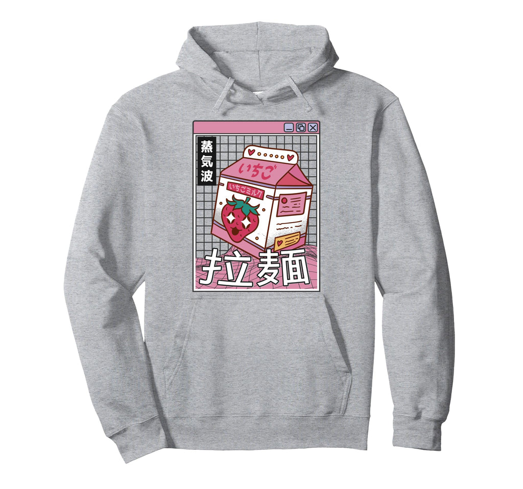 Strawberry Milk Digital Japan Otaku Hoodie - Casual Everyday Wear Unisex - T-Shirt, Sweatshirt, Hoodie