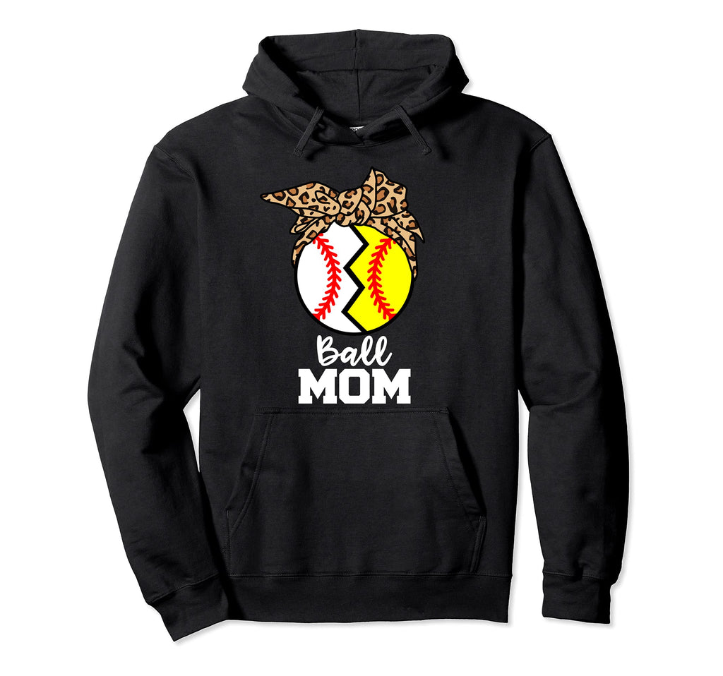 Ball Mom Funny Baseball Softball Hoodie - Casual Everyday Wear for Adults - T-Shirt, Sweatshirt, Hoodie
