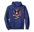 Usa Patriotic Baseball Dad Baseball Hoodie - Aesthetic Graphic Unisex - T-Shirt, Sweatshirt, Hoodie