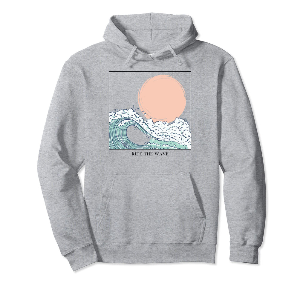 Great Wave 90S Aesthetic Japanese Art Hoodie - Minimalist Print Men Women - T-Shirt, Sweatshirt, Hoodie