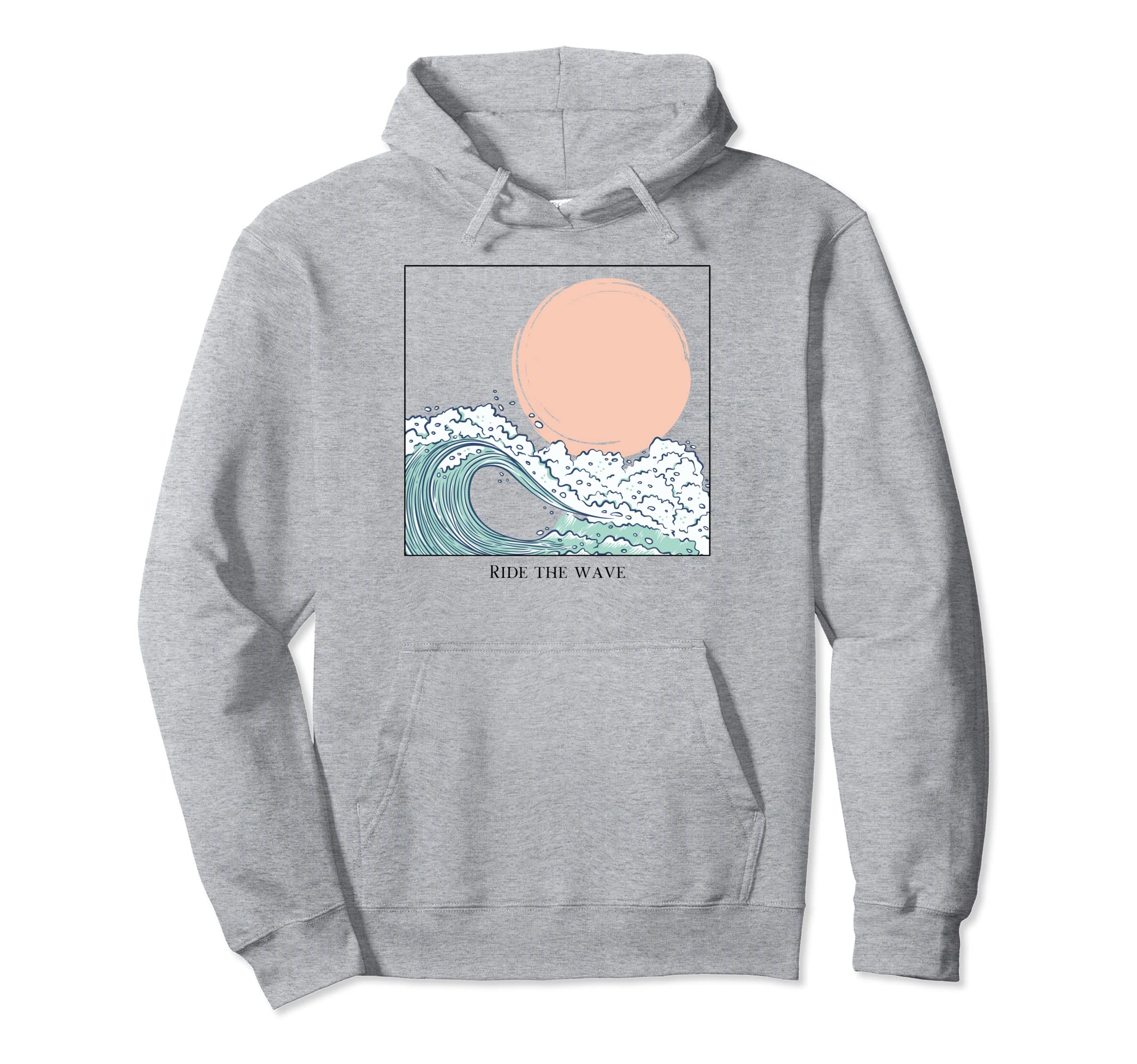 Great Wave 90S Aesthetic Japanese Art Hoodie - Minimalist Print Men Women - T-Shirt, Sweatshirt, Hoodie