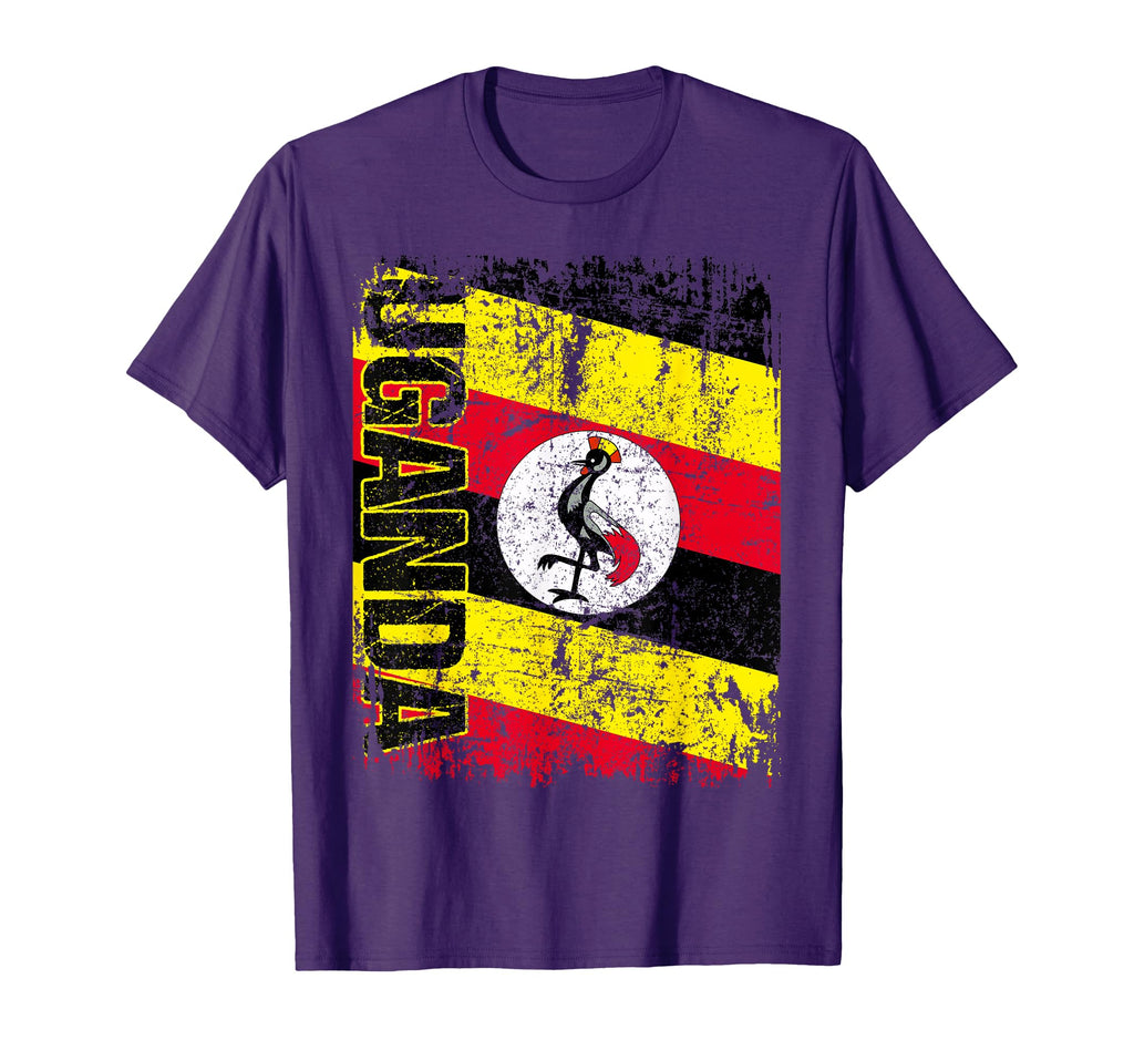 Uganda Big Flag Distressed Uganda T-Shirt - Casual Everyday Wear Unisex - T-Shirt, Sweatshirt, Hoodie