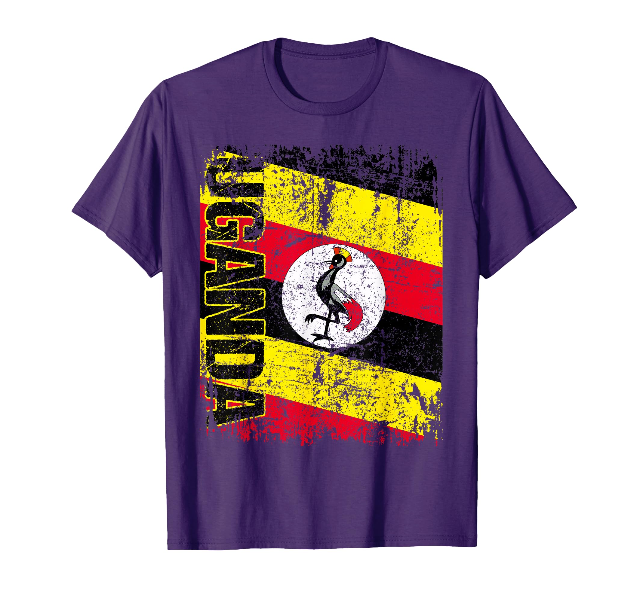 Uganda Big Flag Distressed Uganda T-Shirt - Casual Everyday Wear Unisex - T-Shirt, Sweatshirt, Hoodie