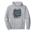 Blue And White Baseball Mom Hoodie - Unique Graphic Unisex - T-Shirt, Sweatshirt, Hoodie