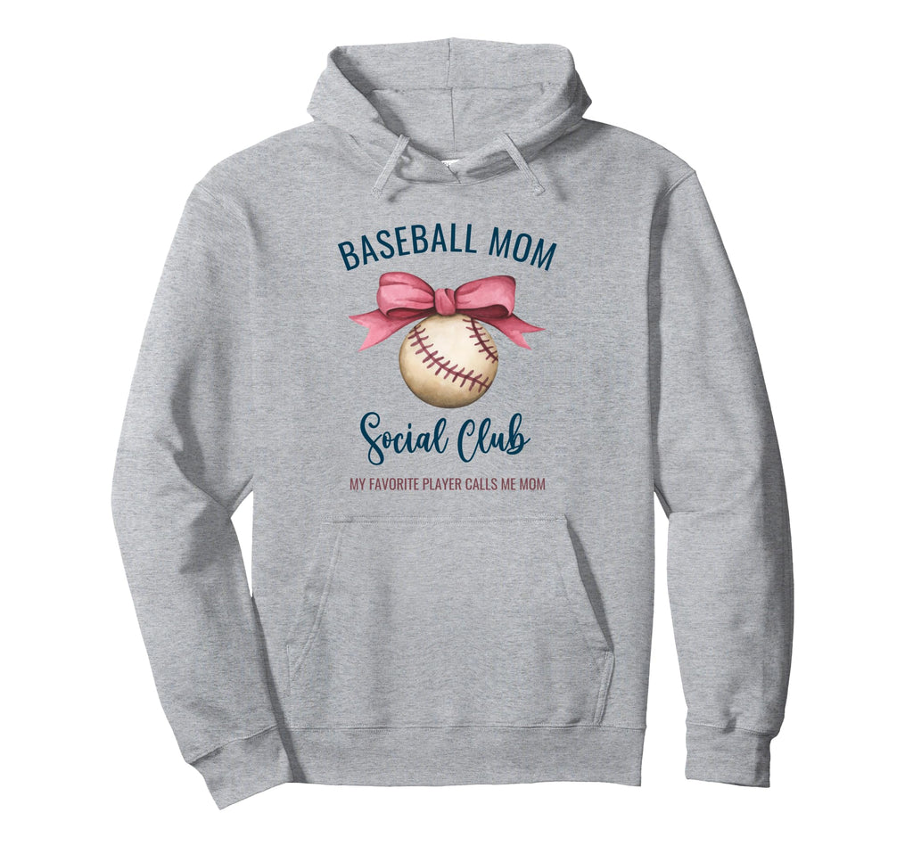 Baseball Mom My Favorite Player Calls Me Hoodie - Unique Graphic Unisex - T-Shirt, Sweatshirt, Hoodie