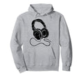 Hip Hop Over Ear Headphones Old Hoodie - Fun Novelty Design for Adults - T-Shirt, Sweatshirt, Hoodie