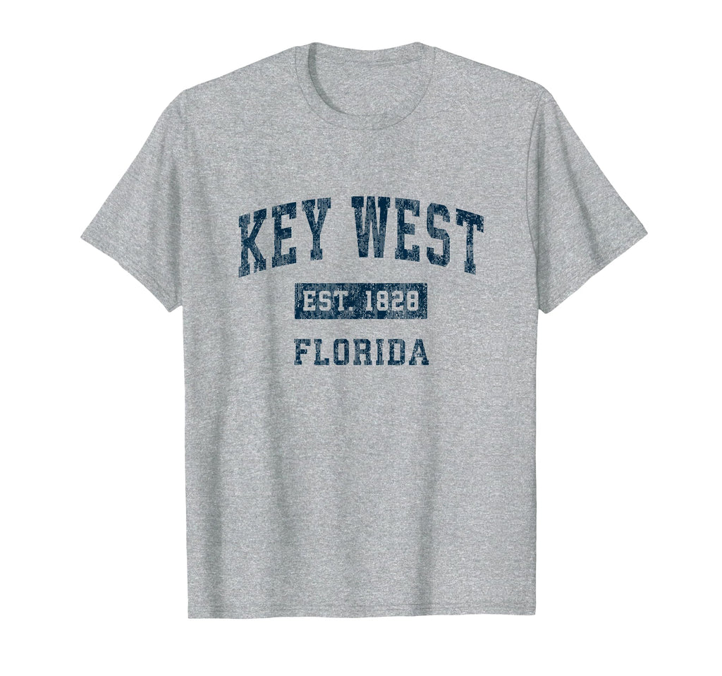 Key West Florida Fl Sports Navy T-Shirt - Fun Novelty Design Unisex - T-Shirt, Sweatshirt, Hoodie