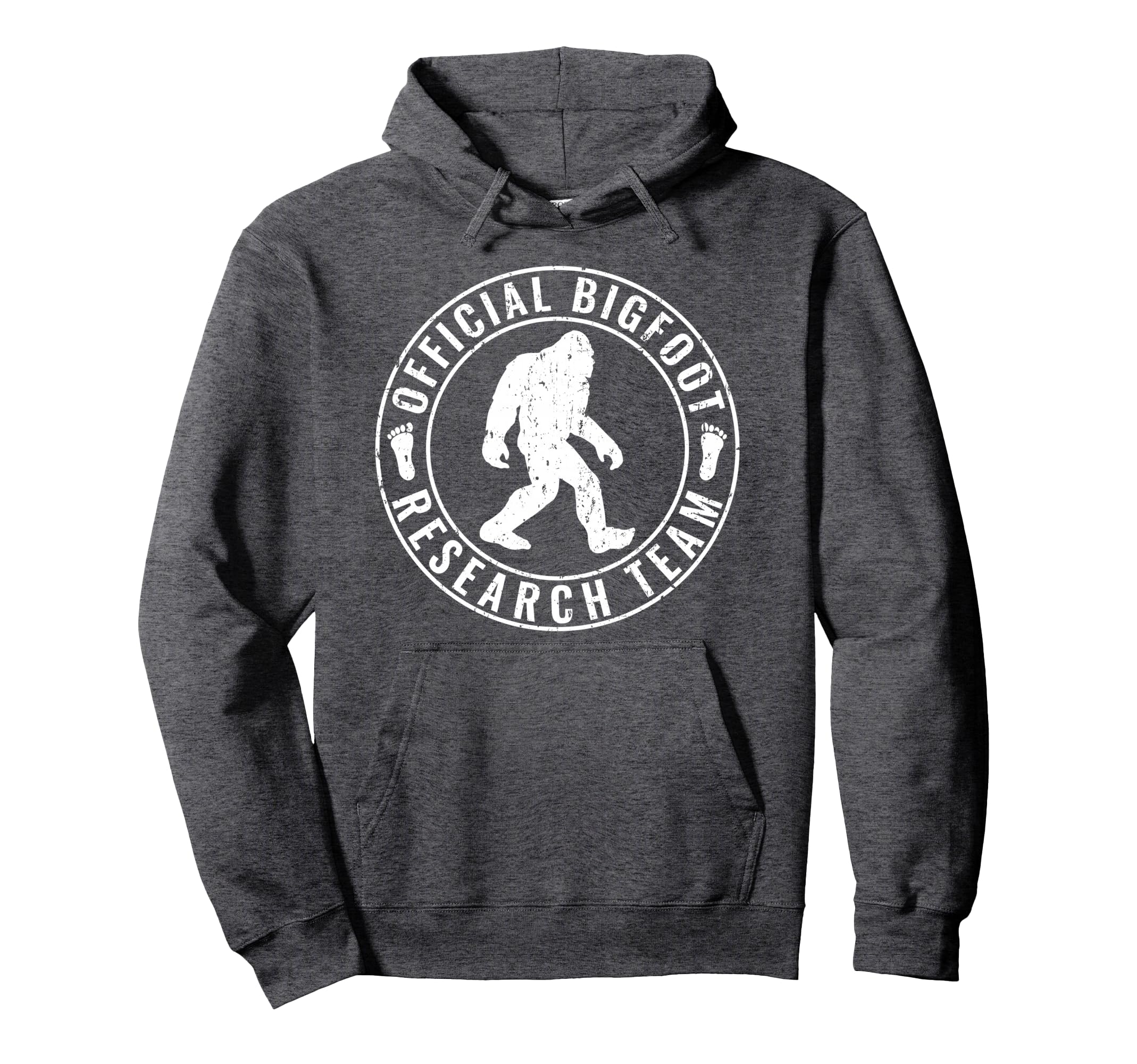Bigfoot Research Team Distressed Hoodie - Unique Graphic Men Women - T-Shirt, Sweatshirt, Hoodie