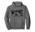 California Seaside Surf Beach Hoodie - Custom Art Print for Adults - T-Shirt, Sweatshirt, Hoodie