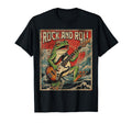 Frog Playing Bass Guitar Rock Rock T-Shirt - Trendy Graphic Unisex - T-Shirt, Sweatshirt, Hoodie