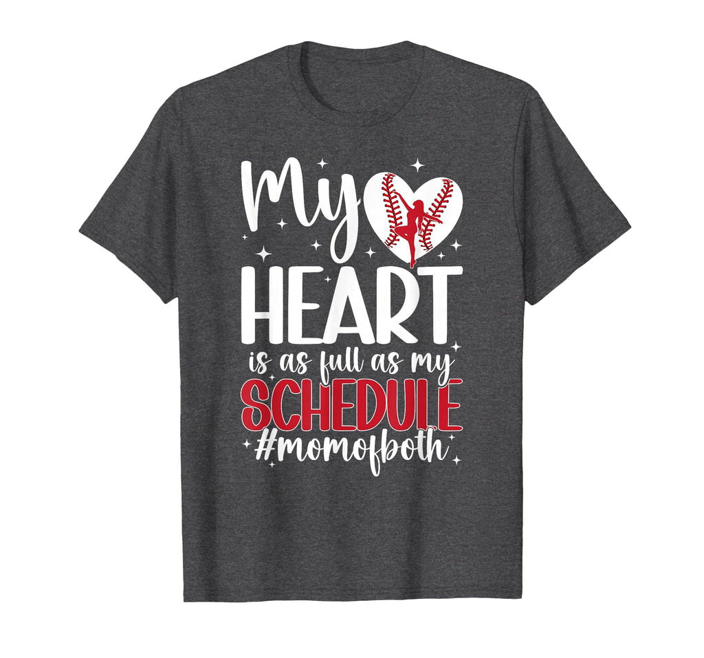 Mom Both Proud Dance And Baseball Mom T-Shirt - Trendy Graphic for Adults - T-Shirt, Sweatshirt, Hoodie
