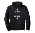 Aesthetic Half Half Horse Funny Joke Hoodie - Trendy Graphic Men Women - T-Shirt, Sweatshirt, Hoodie