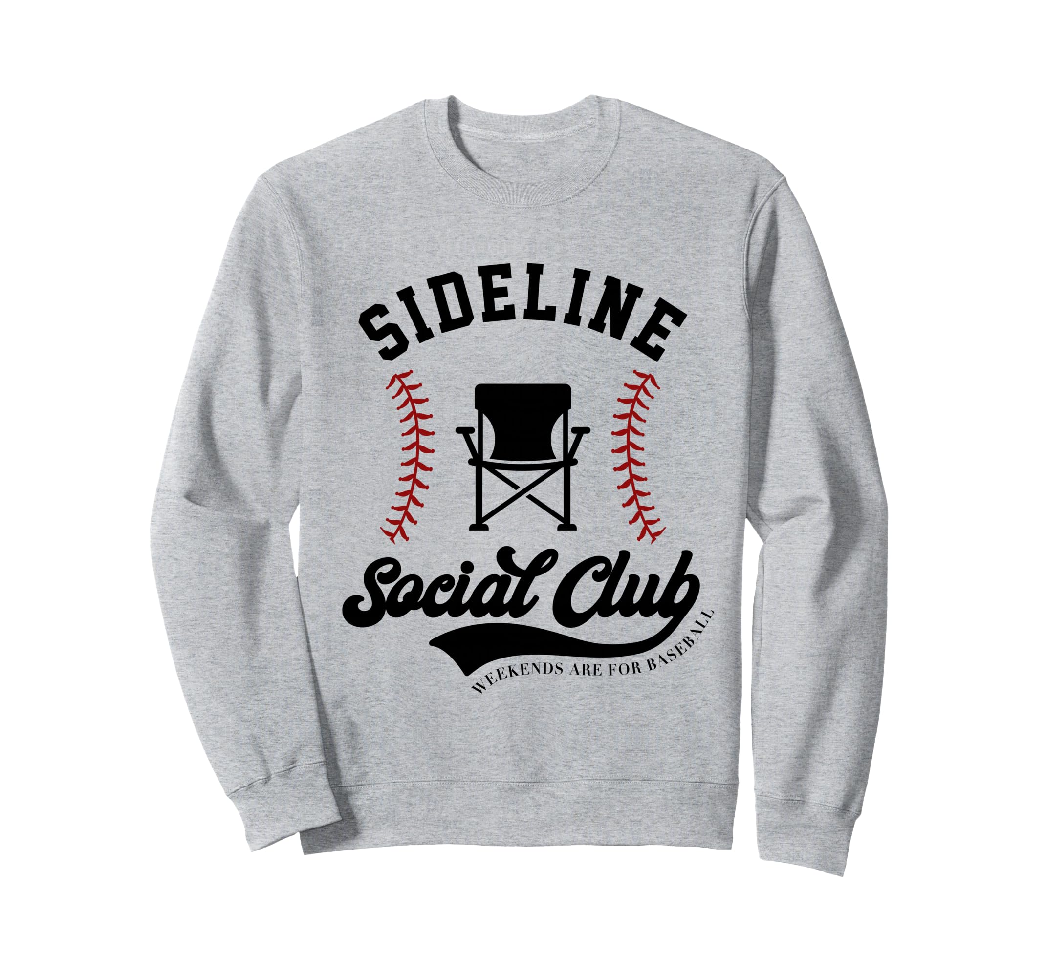Sideline Social Club Baseball Sweatshirt - Novelty Apparel for Adults - T-Shirt, Sweatshirt, Hoodie