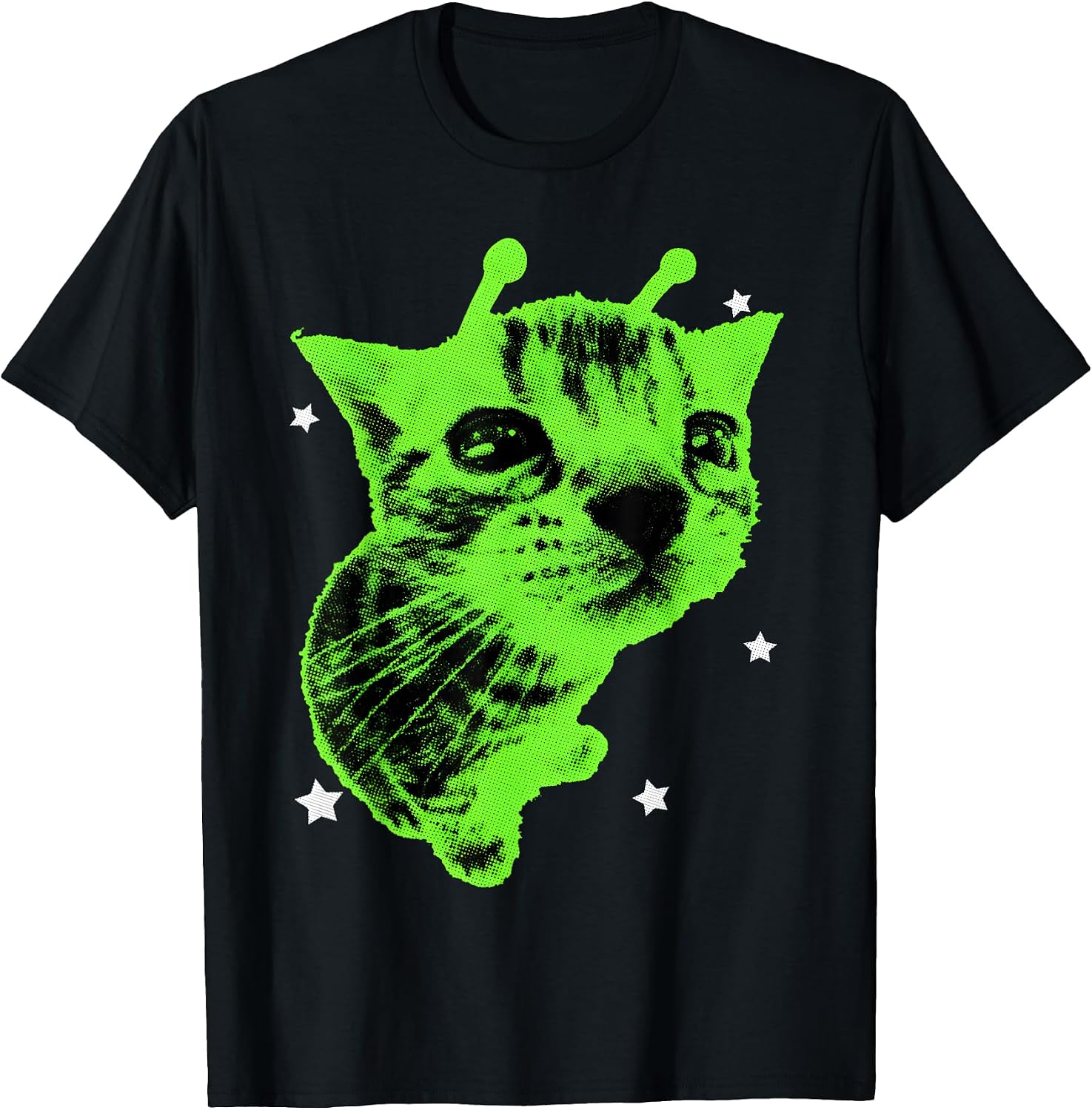 Y2K Alien Cat Meme Retro Silly Vintage Co - Adult & Kids T-Shirts, Sweatshirts & Hoodies apparel design preview 1