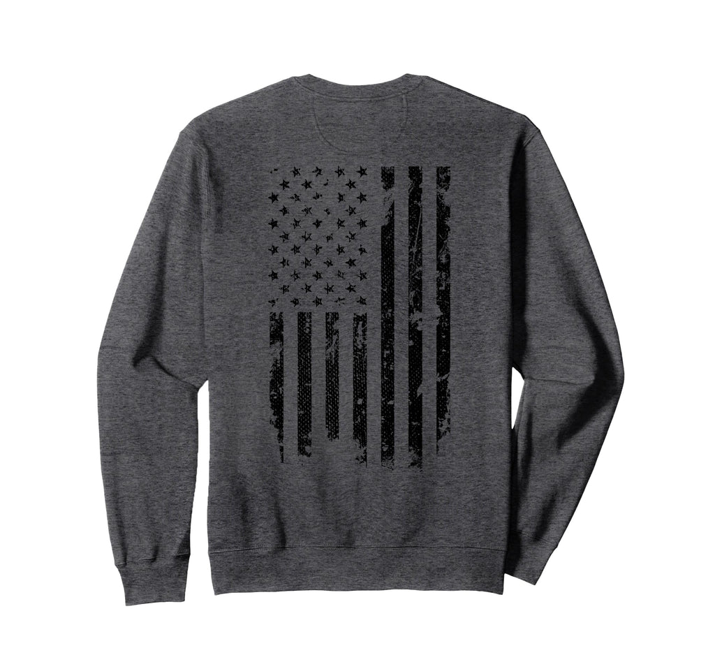 Distressed American Flag Sweatshirt - Aesthetic Graphic Men Women - T-Shirt, Sweatshirt, Hoodie