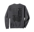Distressed American Flag Sweatshirt - Aesthetic Graphic Men Women - T-Shirt, Sweatshirt, Hoodie