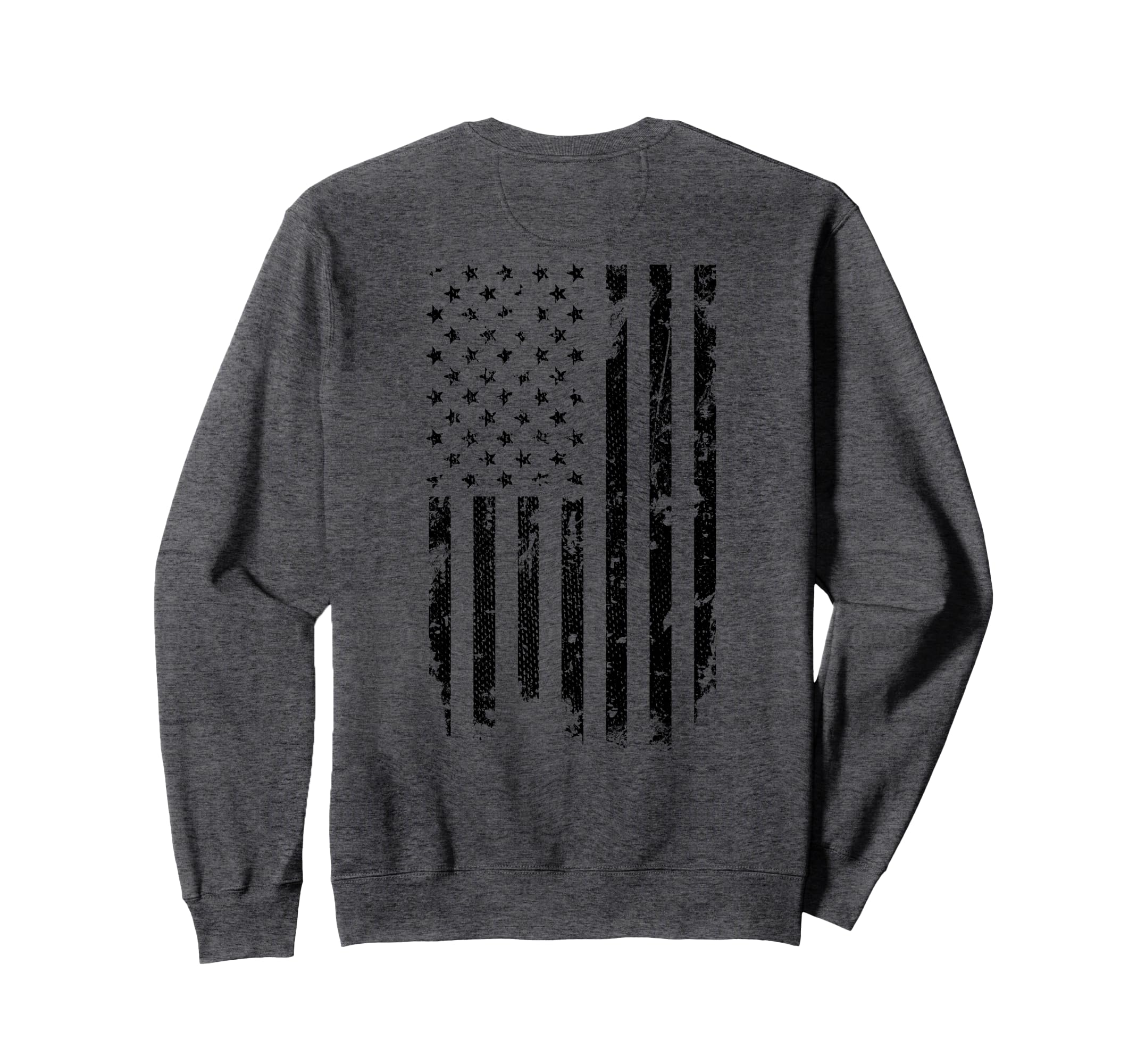 Distressed American Flag Sweatshirt - Aesthetic Graphic Men Women - T-Shirt, Sweatshirt, Hoodie