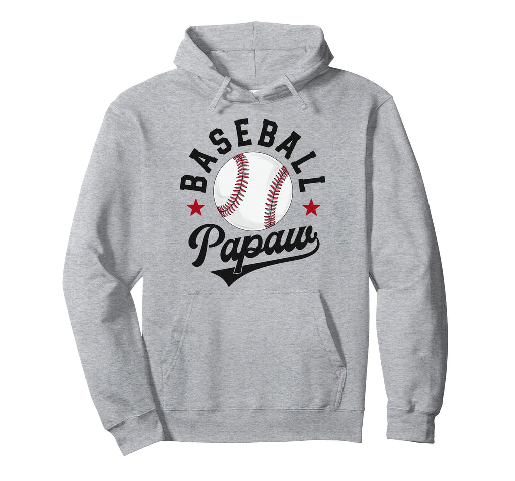 Baseball Papaw Matching Family Papa Hoodie - Novelty Apparel for Adults - T-Shirt, Sweatshirt, Hoodie