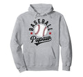Baseball Papaw Matching Family Papa Hoodie - Novelty Apparel for Adults - T-Shirt, Sweatshirt, Hoodie