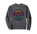 Hippie Peace Love 60S Groovy Sweatshirt - Custom Art Print Unisex - T-Shirt, Sweatshirt, Hoodie