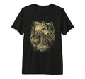 Wolf 90S Under Moon Grunge Wolf Faded T-Shirt - Minimalist Print Unisex - T-Shirt, Sweatshirt, Hoodie