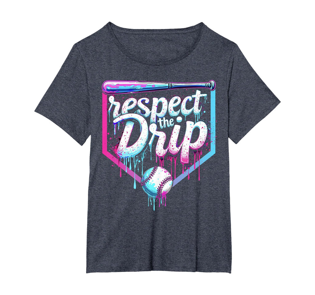 Baseball Drip Ice Cream Respect T-Shirt - Aesthetic Graphic for Adults - T-Shirt, Sweatshirt, Hoodie