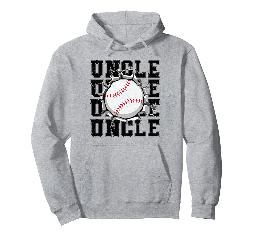 Baseball Uncle Cracked Wall Family Hoodie - Custom Art Print Men Women - T-Shirt, Sweatshirt, Hoodie