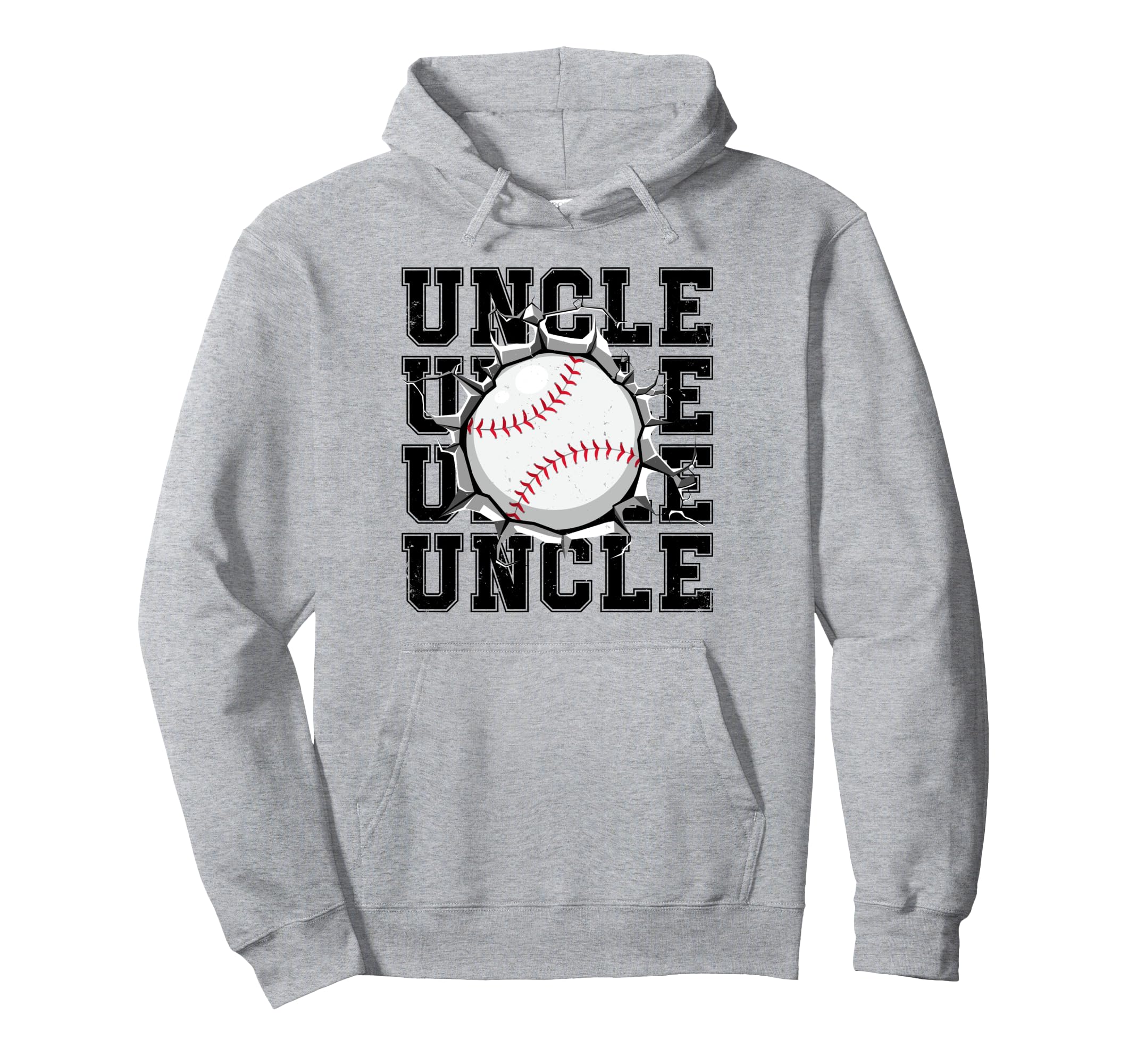Baseball Uncle Cracked Wall Family Hoodie - Custom Art Print Men Women - T-Shirt, Sweatshirt, Hoodie