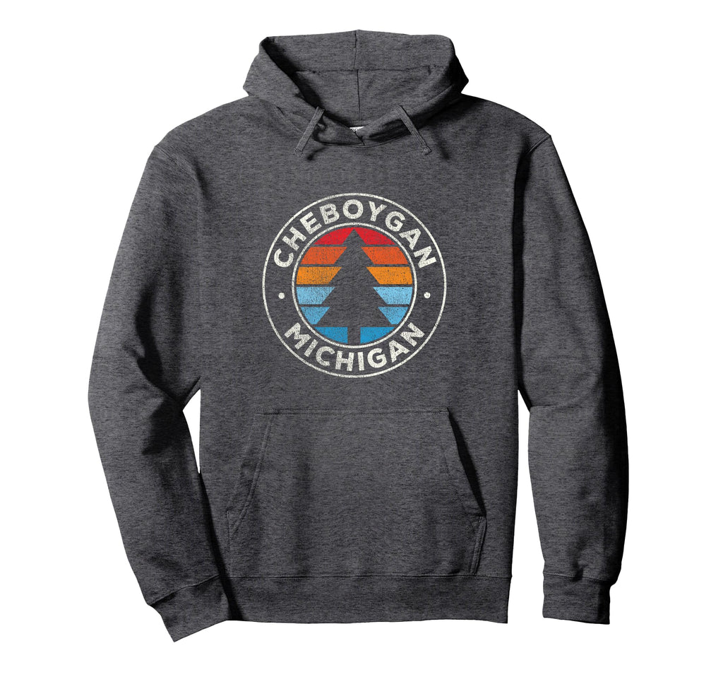 Cheboygan Michigan Mi 70S Hoodie - Custom Art Print Men Women - T-Shirt, Sweatshirt, Hoodie