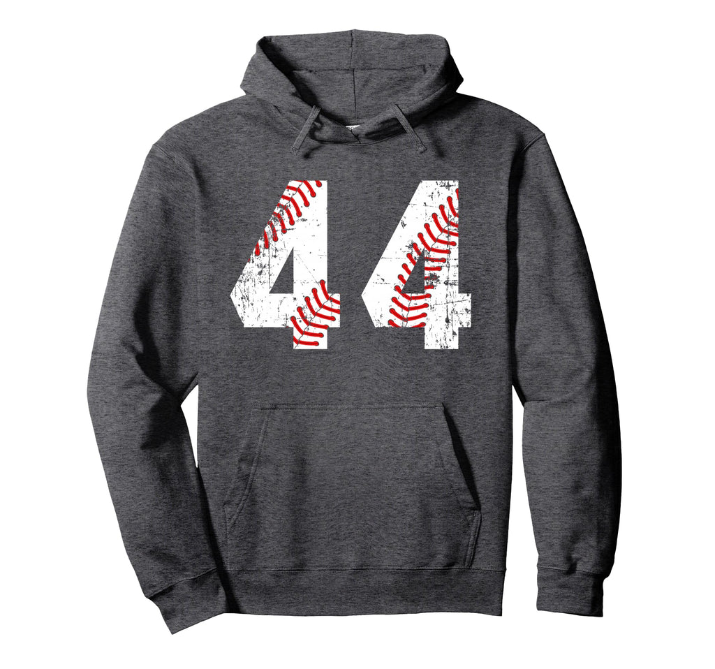 Baseball 44 Jersey Number Hoodie - Casual Everyday Wear Unisex - T-Shirt, Sweatshirt, Hoodie
