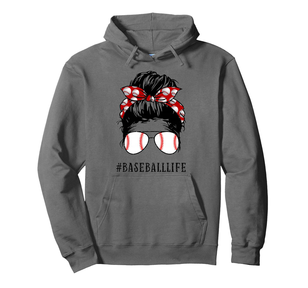 Mom Messy Hair Bun Aviators Glasses Hoodie - Unique Graphic Unisex - T-Shirt, Sweatshirt, Hoodie