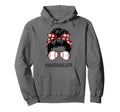 Mom Messy Hair Bun Aviators Glasses Hoodie - Unique Graphic Unisex - T-Shirt, Sweatshirt, Hoodie
