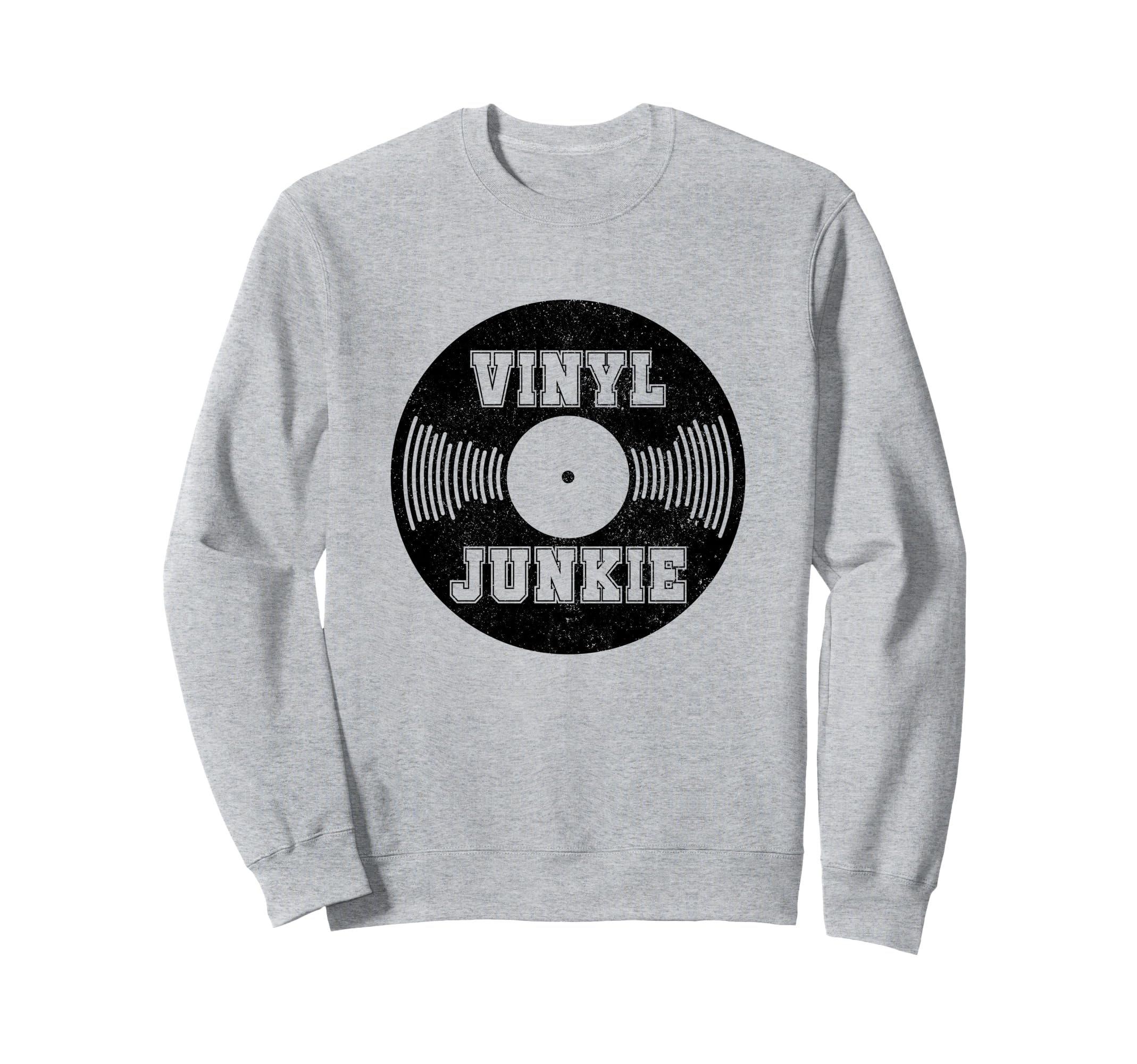 Vinyl Junkie Old School Music Dj Gift Sweatshirt - Custom Art Print Unisex - T-Shirt, Sweatshirt, Hoodie