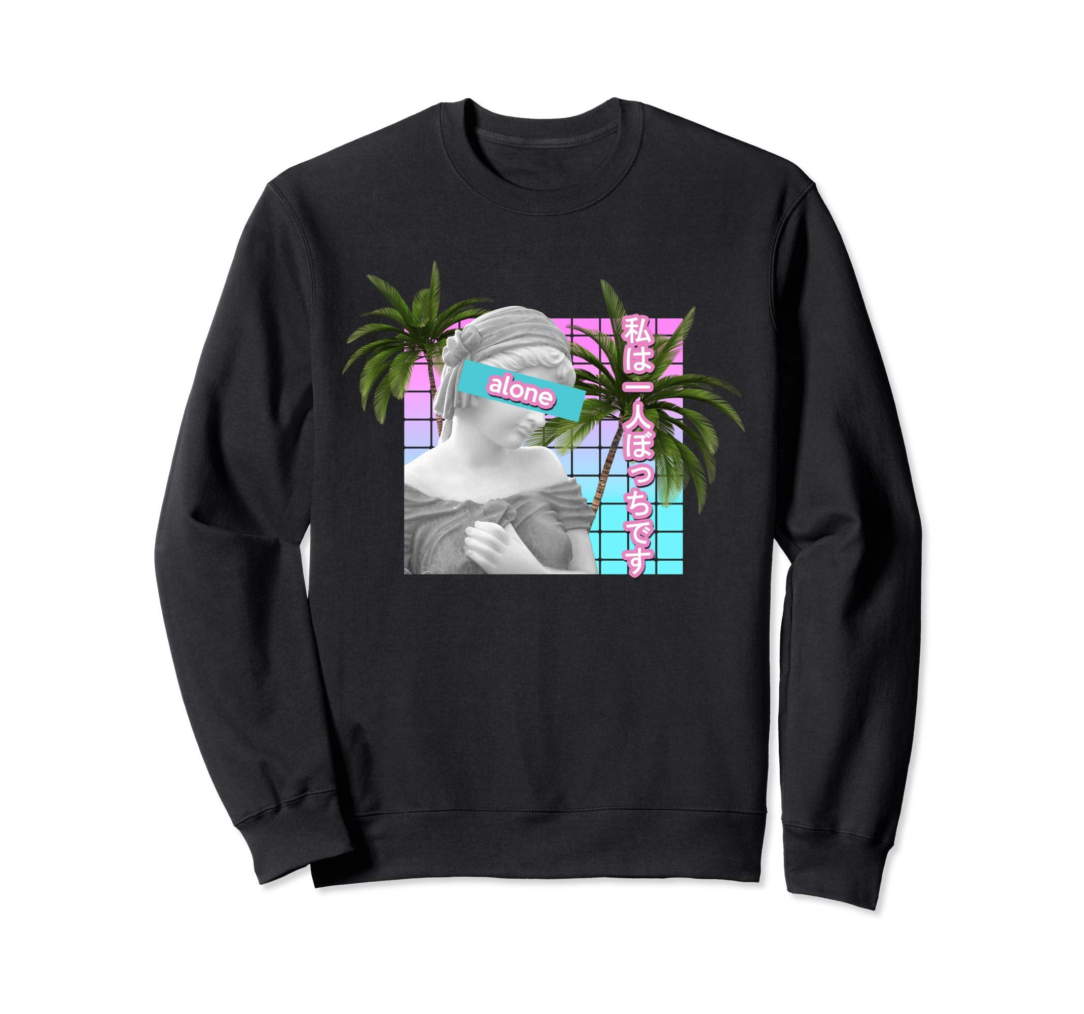 Alone Vaporwave Statue Meme Gift Sweatshirt - Streetwear Style Men Women - T-Shirt, Sweatshirt, Hoodie