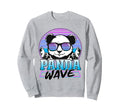 Panda Wave Synthwave Retrowave Sweatshirt - Streetwear Style for Adults - T-Shirt, Sweatshirt, Hoodie