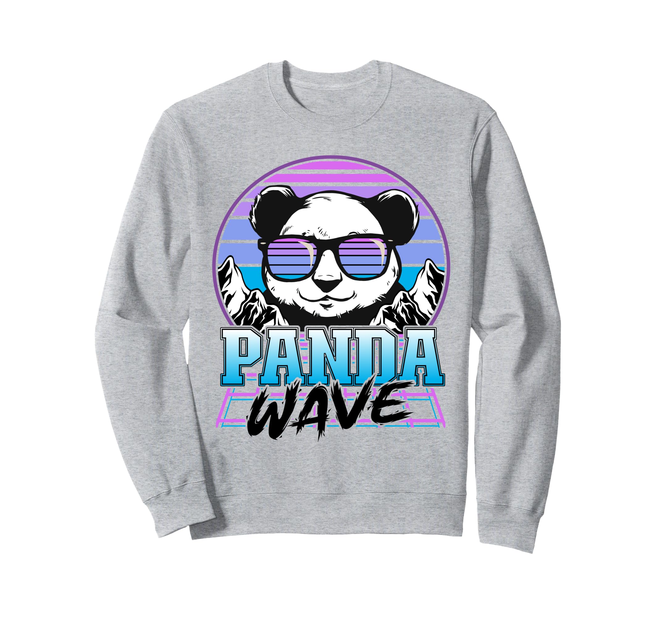 Panda Wave Synthwave Retrowave Sweatshirt - Streetwear Style for Adults - T-Shirt, Sweatshirt, Hoodie