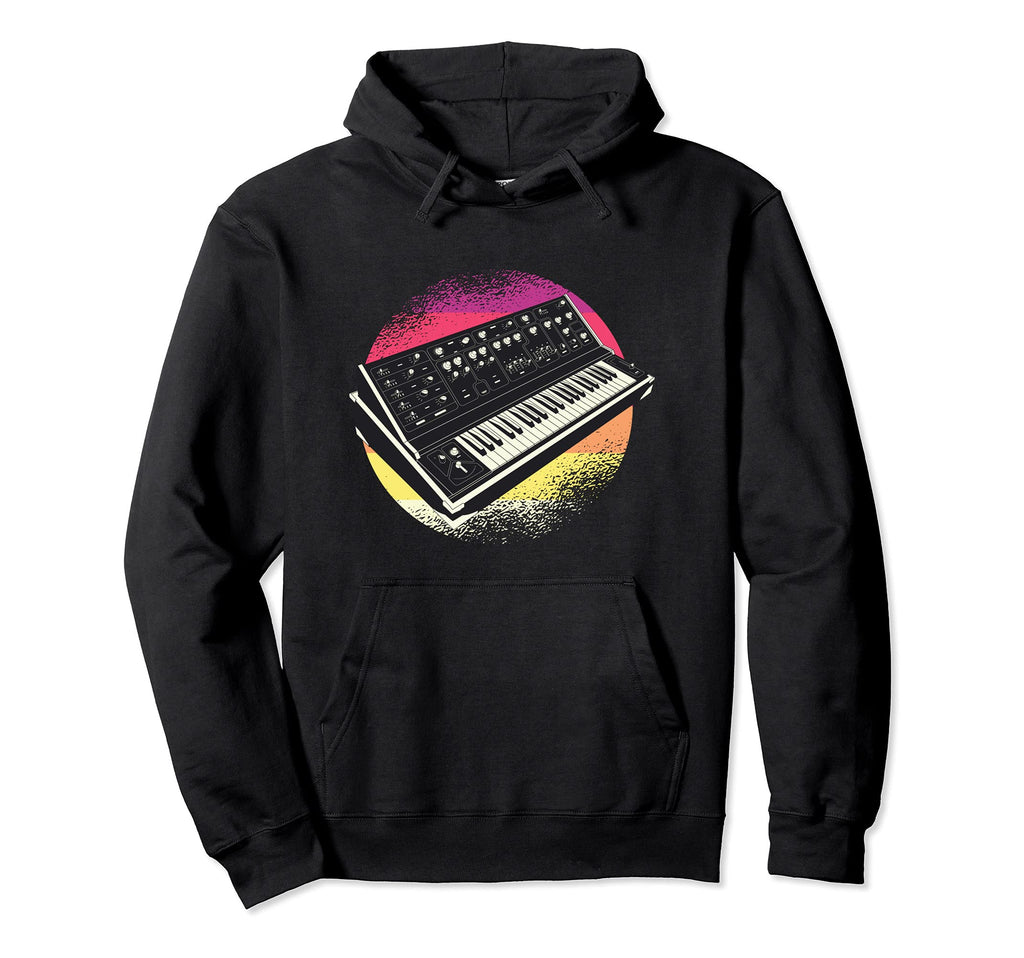 Synthesizer Vaporwave Aesthetic Hoodie - Casual Everyday Wear Unisex - T-Shirt, Sweatshirt, Hoodie