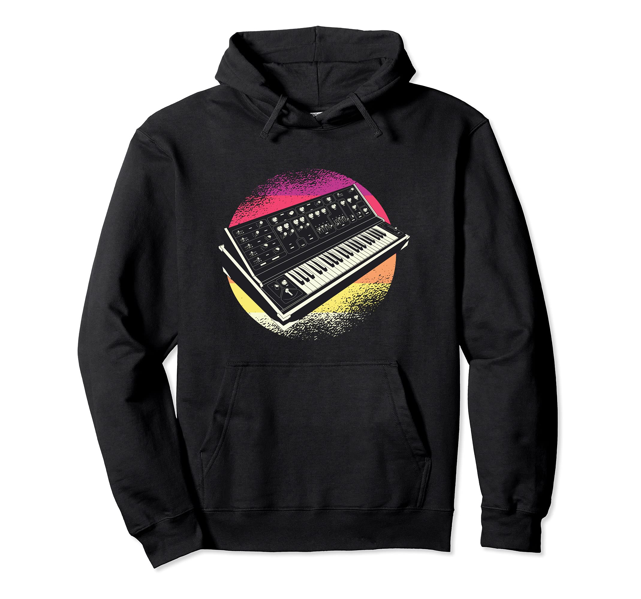 Synthesizer Vaporwave Aesthetic Hoodie - Casual Everyday Wear Unisex - T-Shirt, Sweatshirt, Hoodie