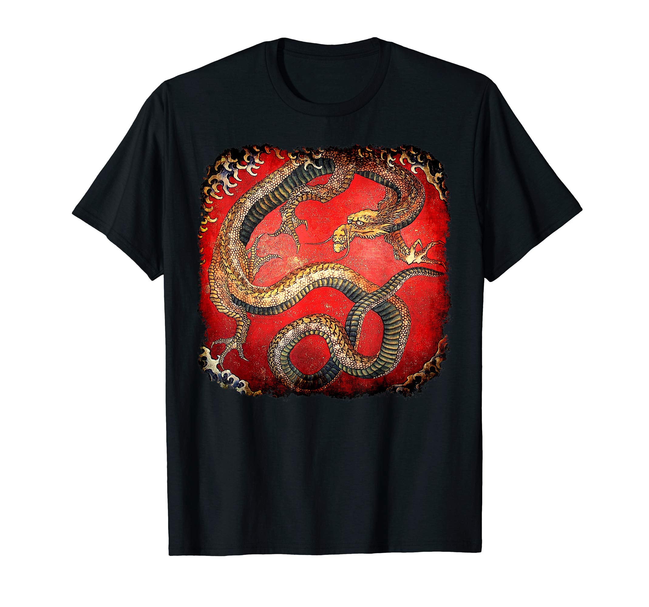 Japanese Dragon Art Hokusai T-Shirt - Custom Art Print for Adults - T-Shirt, Sweatshirt, Hoodie