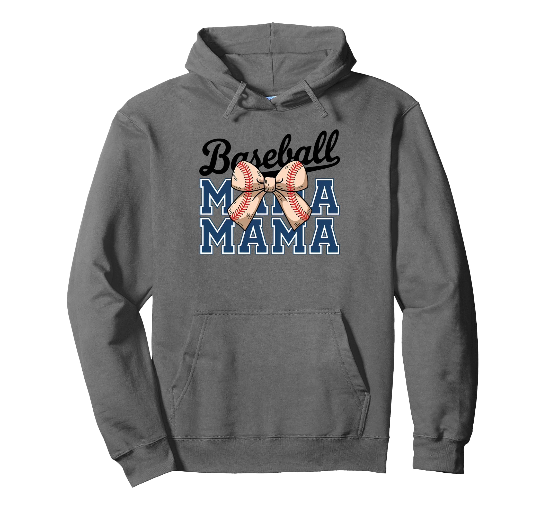 Baseball Mama Coquette Bow Funny Baseball Hoodie - Streetwear Style Unisex - T-Shirt, Sweatshirt, Hoodie
