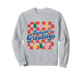 Boho Checkerboard Colorful Trees Sweatshirt - Minimalist Print for Adults - T-Shirt, Sweatshirt, Hoodie