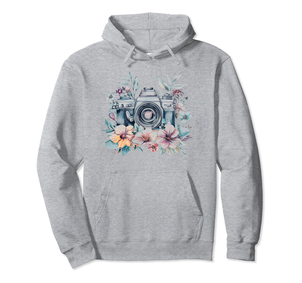 Photographer Camera Flowers Photography Hoodie - Minimalist Print Unisex - T-Shirt, Sweatshirt, Hoodie