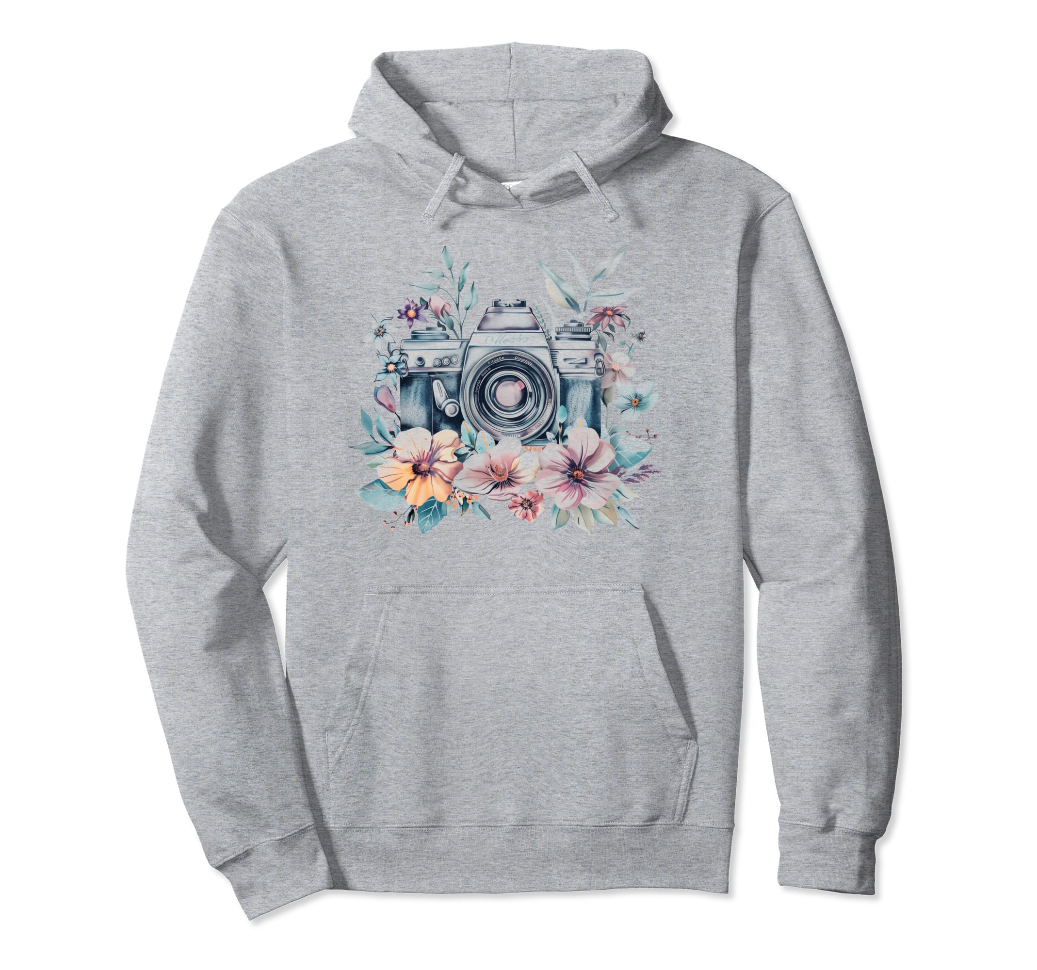 Photographer Camera Flowers Photography Hoodie - Minimalist Print Unisex - T-Shirt, Sweatshirt, Hoodie